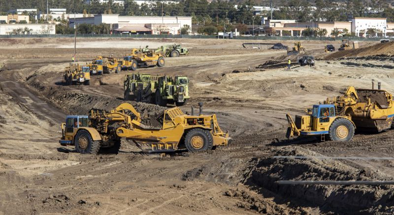 Commercial yard grading